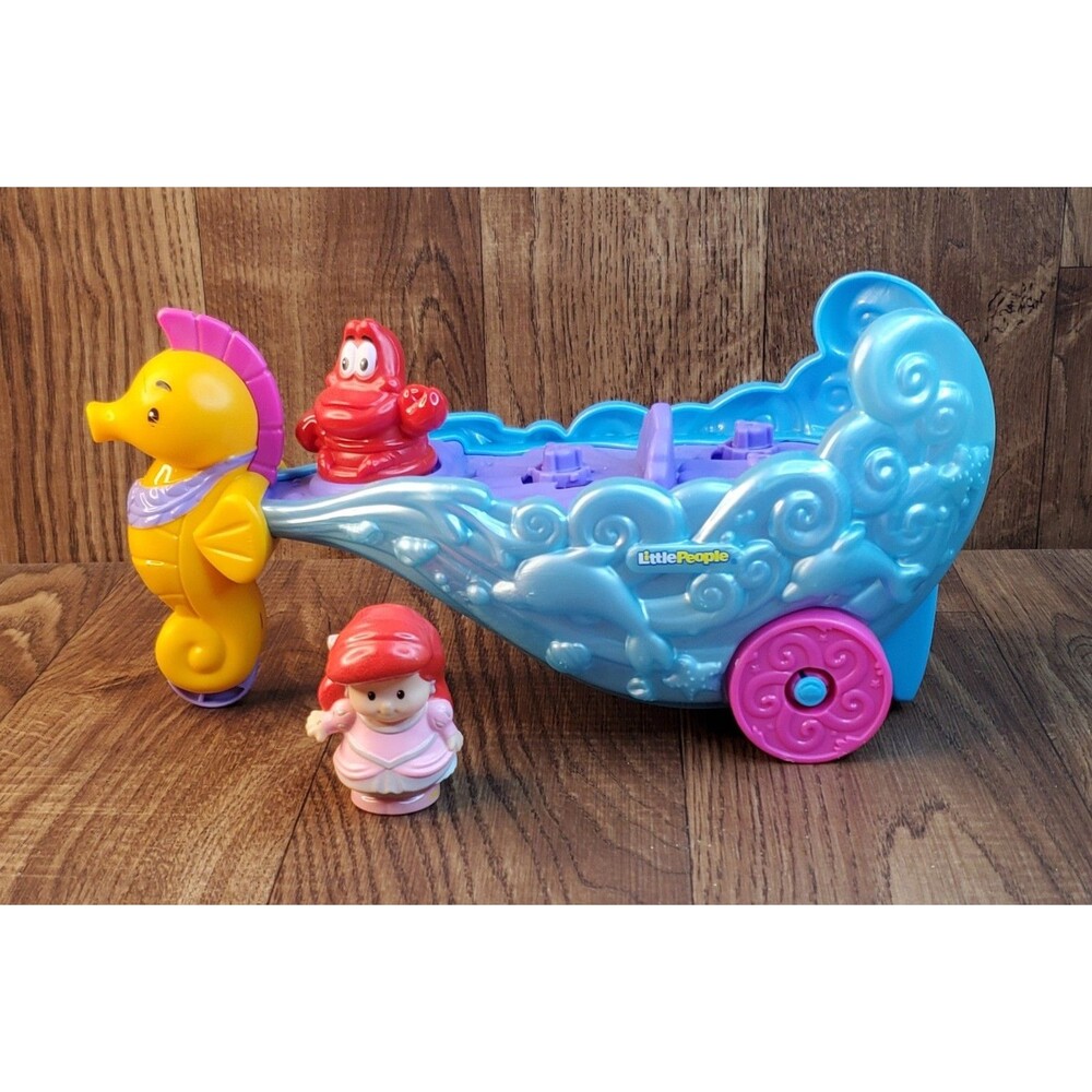 Fisher Price Little People The Little Mermaid Ariel’s Sea Carriage Toy Works